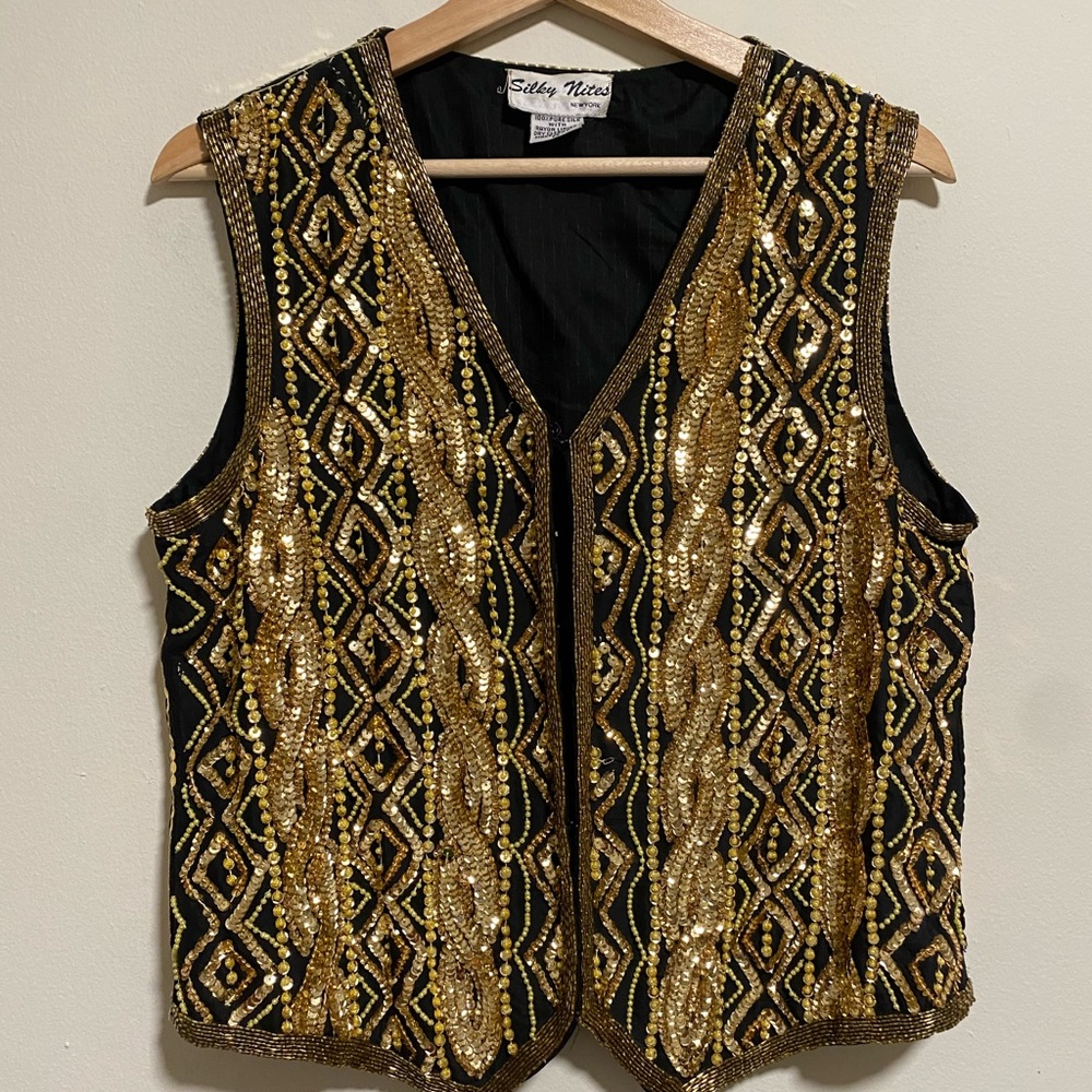 VINTAGE SEQUIN VEST